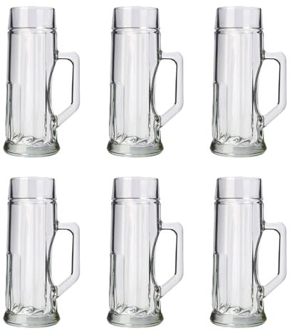 Ölsejdel, ölkrus, ölmugg - Set om 6 stycken, Premium, ribbad, 0,5 L