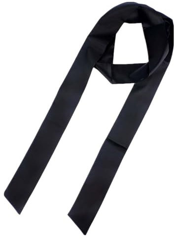 LEEQ Gürtel aus Satin Schärpe Brautgürtel Damen - für Abendkleid Taillengürtel Schwarz Brautjungfer Hochzeit Party, Einheitsgröße(190cm)