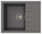 Respekta Houston Fregadero de Mineralite en gris/Fregadero empotrado de 1 cubeta de 62 x 50 cm/Apto para bases a partir de 50 cm de ancho