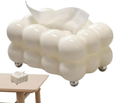 Zuckerwatte Tissue Box | Taschentuchbox Bubble | Taschentuchetui - Gesichtspapierhalter | Dekorativer Kosmetiktuchhalter Für Tisch Wohnzimmer, Schlafzimmer, Badezimmer Und Auto