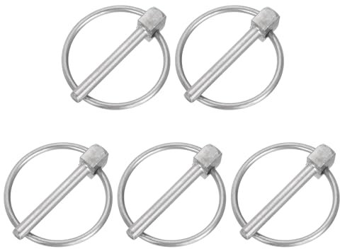 QUARKZMAN Perni Scatto Rotondi Acciaio Inossidabile, 5pz 3/16 x 1-3/8 per Barche, Kayak, Canoa, Rimorchio, Carrello, Camion, Tosaerba, Argento