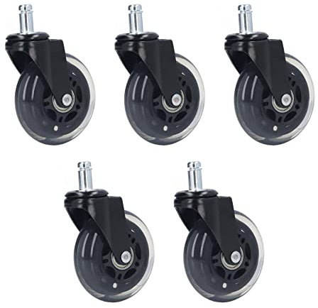 Rotelle per Sedie da Ufficio, Rotelle di Ricambio per Sedie Rotelle per Sedie a 360 Gradi Rotelle per Sedie da Scrivania per Pavimenti in Legno e Rotelle per Tappeti per Sedie