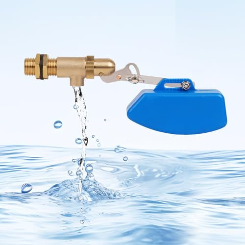 MOGOULUA 3/4 Schwimmerventil Aus Messing 3/4 Zoll Ventil mit Schwimmer mit verstellbarem Arm Auto Fill Feed Befeuchter Für Automatische Viehtränken Wassertank Aquarien (3/4)