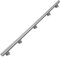 IBVIVIC Corrimano rotondo in acciaio inox Ø 42 mm, ringhiera per scale da parete per interni ed esterni, con supporto da parete e tappi terminali da 300 cm