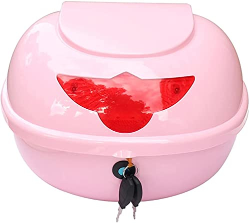 Motorcycle Trunk Tail Box Luggage Box Helme Luggage Top Case with Universal Mounting Hardware for Scooter/Motorcycle/Moped. (W (Light)