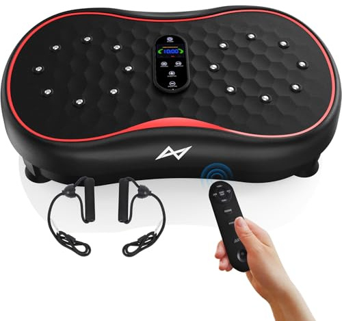 AXV Vibration Plate Fitness Platform Exercise Machine Vibrating Shaking Full Body Shaker Workout Vibrate Stand Shake Board Sport Gym for Weight Loss Fat Burner for Women Men