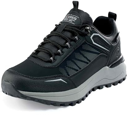 LEOSS ORIGINAL Scarpe da Corsa Uomo 43 Scarpe da Escursionismo Scarpe da Ginnastica Sneaker Comode Leggere Scarpe da Città Fitness con Lacci Invernali (Nero, 43 EU, MLE255077-1)