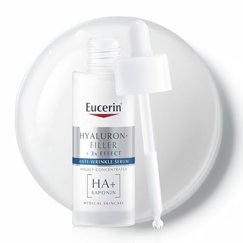 Eucerin Hyaluron-Filler Siero Anti-Rughe 30 ml, Siero viso antirughe, tonificante e idratante, Face serum con Acido Ialuronico, Provitamina B5 e Glicerina per un effetto lifting viso immediato