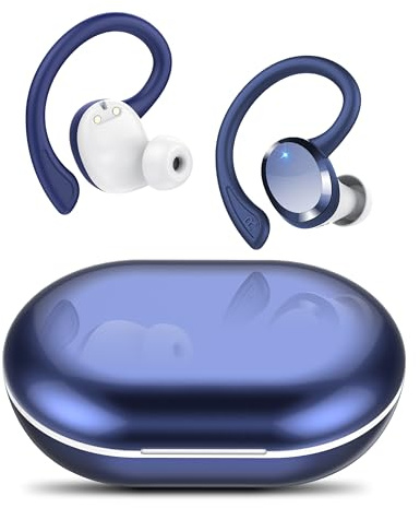 Auriculare Inalámbricos Deportivos, 2025 Nueva Auriculares Bluetooth 5.4 con HD Mic, 54H Cascos Inalambricos Bluetooth con Pantalla LED, IP7 Impermeable, Cancelacion Ruido ENC Auriculares Running