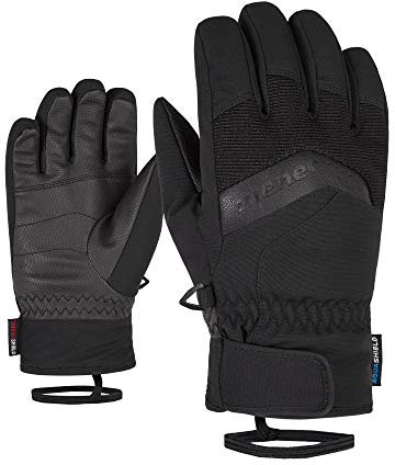 Ziener Jungen LABINO AS(R) glove junior Ski-handschuhe/Wintersport | Wasserdicht, Atmungsaktiv, black, 6