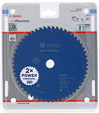 Bosch Professional cirkelsågblad Expert for Aluminium (aluminium, 184 x 20 x 1,8 mm, 54 kuggar, tillbehör batteri cirkelsåg)