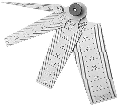 Calibro Saldatura 1 Set Strumento di Ispezione Fori per Spessimetro Conici per Saldatura Conica in Acciaio Inossidabile 1~7 mm, 8~14 mm Diversi Calibri