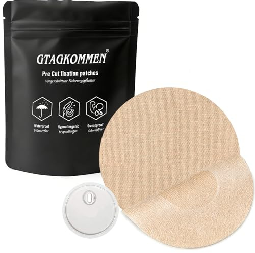 GTAGKOMMEN 20x Pansement Patch pour Freestyle Libre 2 & 3, zone de capteur sans adhésif au milieu, pansement Freestyle Libre pour le sport et la baignade, fixation imperméable
