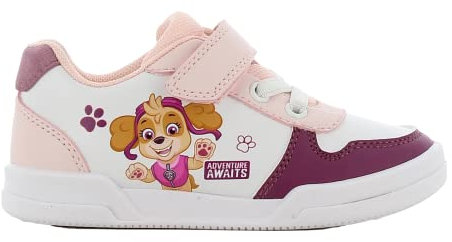 Leomil Paw Patrol Baskets Filles Chaussures Enfants 30, Idéal pour l'école et Les Loisirs, Blanc