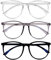 URAQT Blaulichtfilter Brille, Rund Anti Blaulicht PC Gaming Brillen Modebrille, Blue Light Blocking Glasses, Ohne Stärke Blaufilter Brille für Damen und Herren (Schwarz & Weiß & Grau)