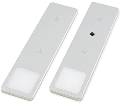 Kalb Solid2 Lot de 2 lampes LED encastrées Gris argenté avec interrupteur 3 W 3000 K Blanc chaud 3 adaptateurs 3 x Longueur du câble 200 cm au choix