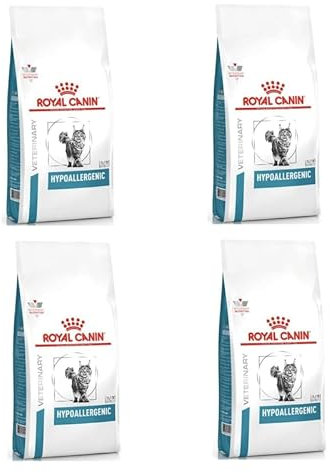 ROYAL CANIN Veterinary Hypoallergenic | 4er Pack | 4 x 400 g | Diät-Alleinfuttermittel für ausgewachsene Katzen | Zur Minderung von Allergien und Nährstoffintoleranzerscheinungen