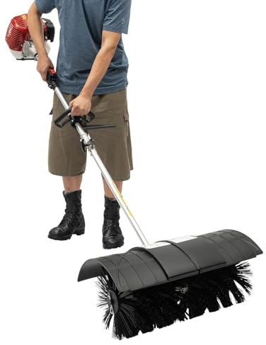 CHIMHOON 1250W Gasolina Barredora de hojas, recogedor de nieve, 52 CC, 2 tiempos, gasolina, quitanieves, ancho 60 cm, con correa y solapas curvadas