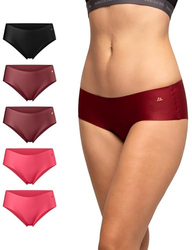 DANISH ENDURANCE Osynlig Hipstertrosa för Damer, Sporttrosa, Mikrofiber | Osynlig hipstertrosa, laserskurna kanter, fuktavledande mikrofiber, etikettfri komfort, för vardagsbruk och träning