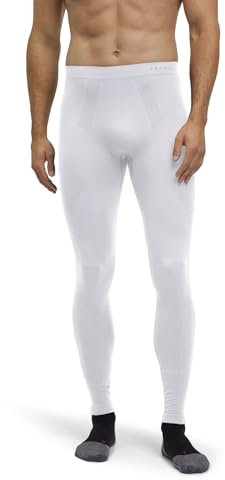 FALKE Herren Baselayer-Hose Warm Long M Ti Funktionsmaterial schnelltrocknend 1 Stück, Weiß White 2860, L