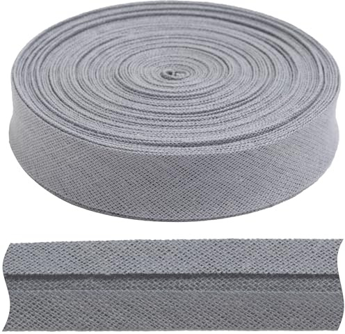 AERZETIX - C77326 - Cinta al sesgo 9 metros x 17mm - en algodón - color gris - pasamanería galón ropa cojines edredones