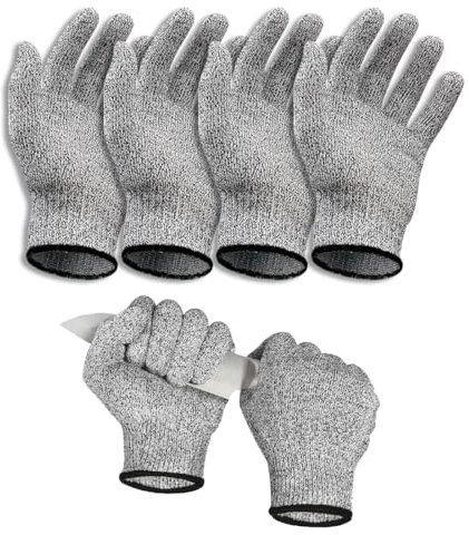 2 Paar Schnittschutzhandschuhe, Schnittfeste Handschuhe Küche, Hohes Schnittschutz E, Schnittfeste Handschuhe für den täglichen Gebrauch, Küchenhandschuhe, M
