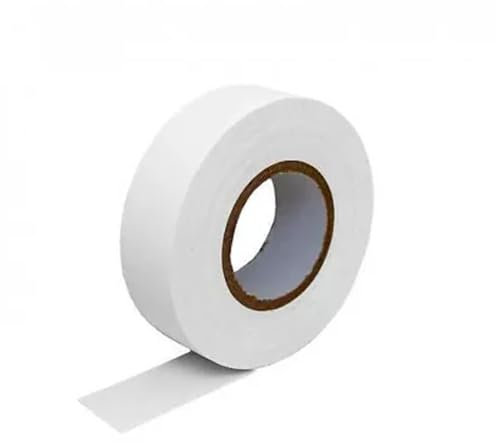 VoltShine Cinta aislante PVC, 0,13 x 17 x 10 m, blanca - Ideal para aislar eléctricamente y proteger conexiones y cables.