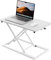 Hoodutric Convertidor de escritorio de pie de altura ajustable, estación de trabajo para computadora portátil y monitor individual, estación de trabajo ergonómica para oficina en casa, color blanco