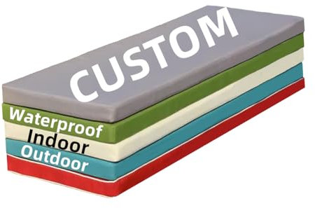 SINCERE - Cojines personalizados para bancos de interior y exterior, cojín para respaldo de asiento de ventana panorámica, antideslizante, impermeable, de asiento profundo para silla de jardín, espuma