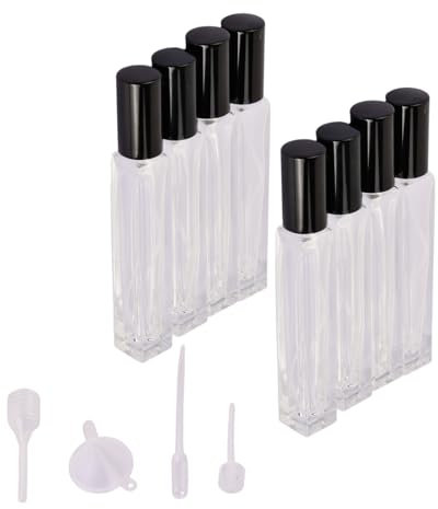 Naapesi 4 PCS Bottiglia Profumo, Atomizzatore di Profumo da 10 ml, Atomizzatore di Profumo da Viaggi, Mini Nebulizzatori per Profumo, Portatile Flacone Spray Profumo da Viaggio per borsa da viaggio.