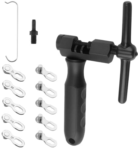 Tronchacadenas Bicicleta para Cadenas, 5 Pares de Eslabones que Faltan, Tronchacadenas Bicicleta MTB para Cadenas de 6-12 Velocidades -Dividir, Herramienta de Reparación de Carretera y Montaña