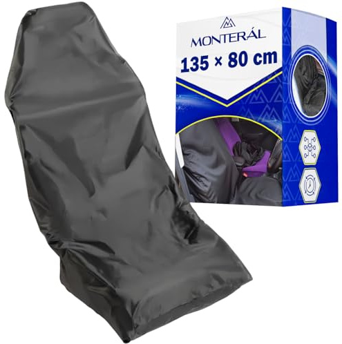 Coprisedile Auto Universale 135 × 80 cm - Copri Sedile Auto Anteriore Impermeabile All'acqua e al Grasso - Realizzato in Speciale Tessuto di Nylon - MONTERAL