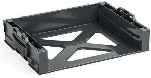 Bosch Sortimo i-Rack 1 Fach in Anthrazit für Werkzeugkoffer | Innovatives Transportsystem | Bosch Werkzeugkoffer Leer | Kompatibel mit L-Boxx