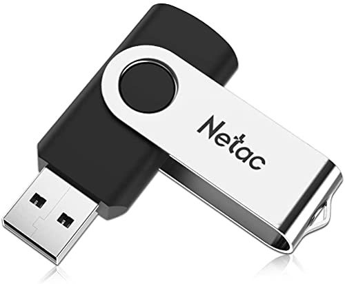 Netac 128GB USB 3.2 Flash Drive 128GB High Speed Swivel Design Memory Stick Up to 90MB/s Pen Drive Thumb Drive for Data Storage