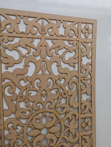 Panneau décoratif en maille de bois, cloison murale, grille de radiateur, découpes, meubles de cuisine, découpe au laser en MDF de 3 mm d'épaisseur (taille 1200 mm x 610 mm) Motif G20A Fabriqué au