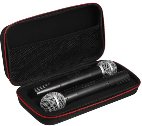 LALADEFIEE Estuche de Viaje para Micrófono Dual Cremallera Segura Eva