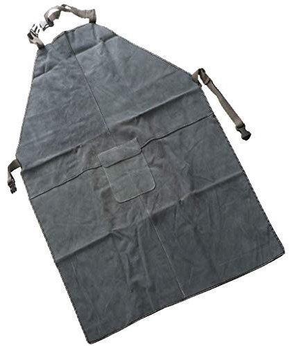 Pleayietoopiatiey Tablier de soudeur isolant thermique en cuir de vache artificiel Bleu foncé 90 x 60 cm, Bleu foncé, 90 x 60 cm, 90x60 cm