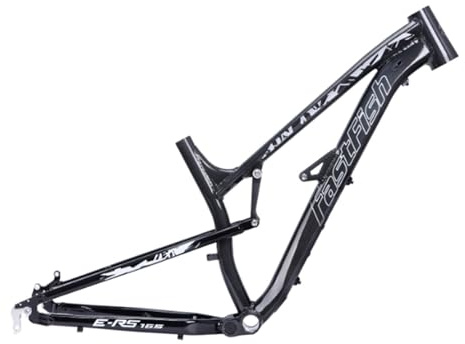 ZECHAO Cadre de Vélo en Alliage D'aluminium avec Freins À Disque, 17 Pouces, VTT Tout Suspendu 27,5 Pouces DH/XC/AM Softail, Cadre À Serrage Rapide 135 Mm(Black)