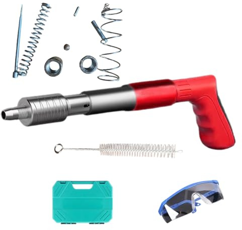 Chiodatrice Ad Aria – Pistola Sparachiodi Manuale Per Muri Di Cemento, Strumento Di Fissaggio A 5 Marce, Include 100 Chiodi | Per Tavole In Cemento E Legno In, Costruzioni Durevoli E Pro