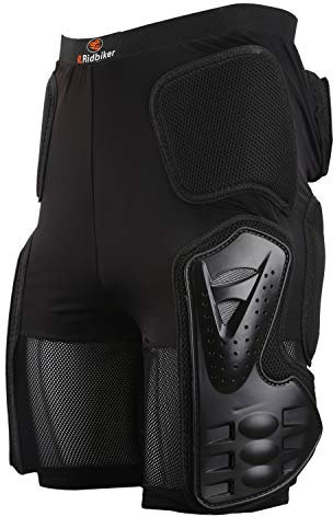 3D Butt Pads,Protective Padded Shorts for Snowboarding Gear,Impact Shorts Protection Hip Butt and Tailbone Pad for Skiing Skating Black