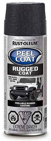 Automotive Peelable Rubber Coating Spray Paint in Rugged Black, 312g