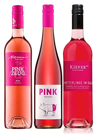 3er Roséwein Probierpaket feinherb/lieblich | 3 x 0,75l | Roséweine aus Deutschland
