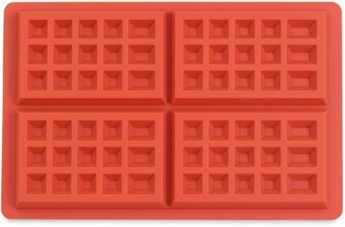 Selecto Bake Molde rectangular de silicona para gofres, molde para hornear pasteles, molde para hacer gofres de silicona, moldes antiadherentes para hornear