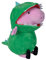 Simba 109261015 - Peppa Pig Plüsch George, Schorsch mit Dino Outfit, 28cm, Plüschtier, Für Kinder ab den ersten Lebensmonaten