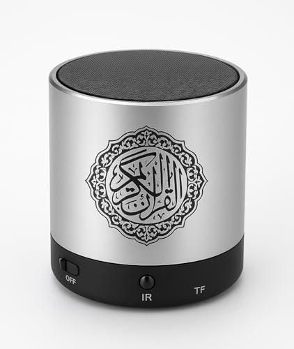 The Velocity House Of Deen Complete Quran Speaker With Multiple Translations and Reciters, Remote Control and Built in Bluetooth. (Silver)