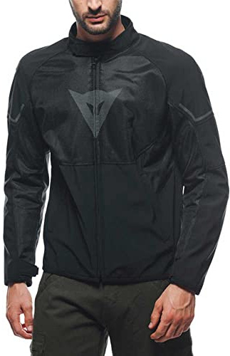 Dainese - Ignite Air Tex Jacket, Giacca Moto Estiva, Tessuto in Mesh, Giacca Moto da Uomo, Protezioni Morbide, Nero/Nero/Grigio Reflex, 46