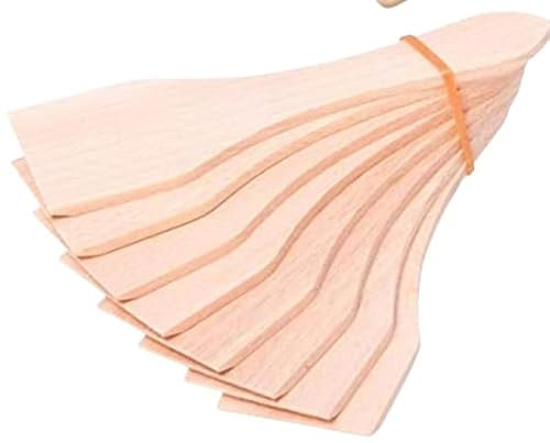 Teemando® 8 rasquetas de raclette de madera de 13 cm para raclette revestidas, resistentes al calor, accesorios de raclette de haya doméstica
