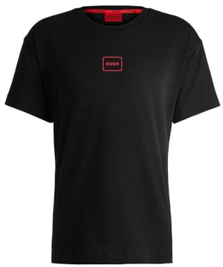 HUGO Laze T-Shirt, Ropa de Estar por casa_Camiseta Hombre, Black1,