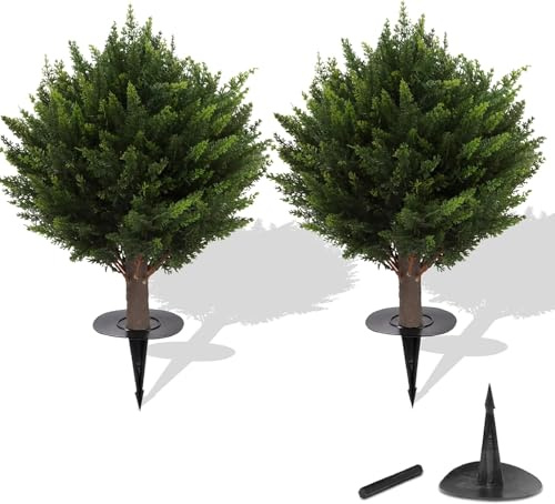AUMMOOH Konstgjord cypress-figur, andas liv och frodighet i alla utrymmen – verklighetstrogen – UV-beständig, perfekt för inomhus och utomhus – lätt att installera – blekningsbeständig – finns i 3