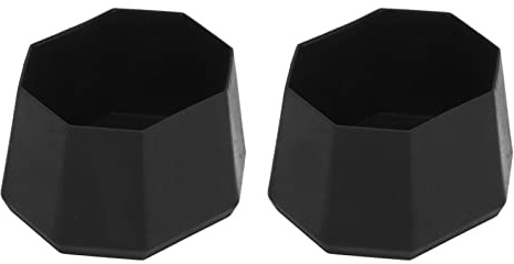 Odorkle Capuchon de Bout de Raquette de Tennis, 2,8x3,2x2,1 Cm, 2 Pièces, Couvercle d'extrémité en Silicone, Embout de Poignée de Raquette de Tennis pour Raquette de Racquetball, Noir